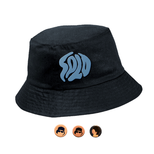Unisex Nylon "Solo" Bucket Hat with pins