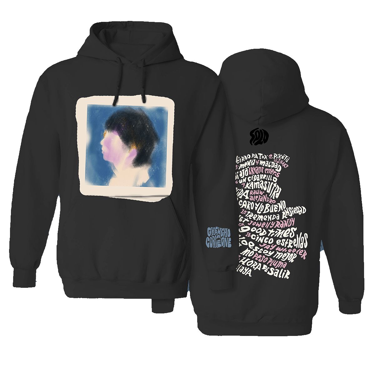 Watercolor Black hoodie